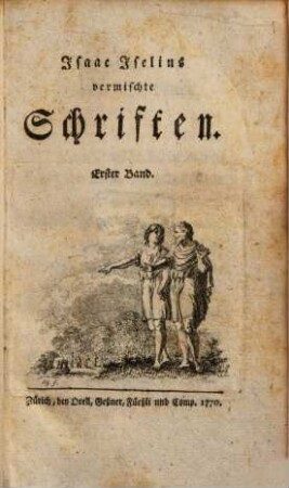 Isaac Iselins vermischte Schriften, 1