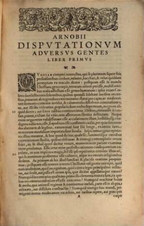 Arnobii Disputationum Adversus Gentes Libri VII