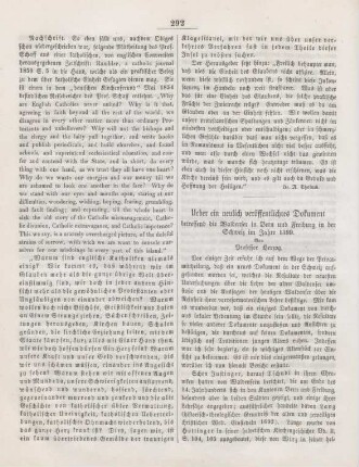 292-296 Ueber ein neulich veröffentlichtes Dokument betreffend die Waldenser in Bern und Freiburg in der Schweiz im Jahre 1399