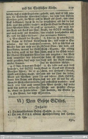 VI. Vom Gesetze GOttes