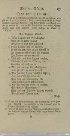Der 101. Psalm