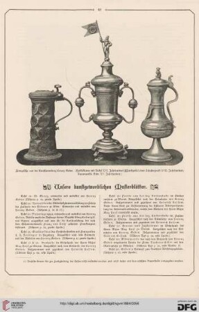 Unsere kunstgewerblichen Musterblätter