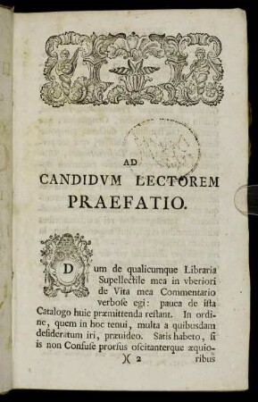 Ad Candidum Lectorem Praefatio.