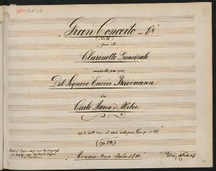 Konzerte; cl, orch; Es-Dur; J 118; WeV N.13; op.74
