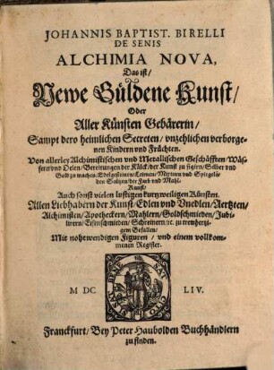 Alchimia nova