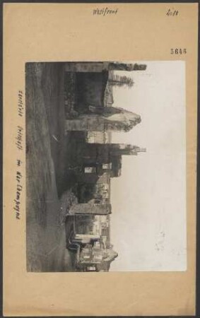 Zerstörte Ortschaft in der Champagne