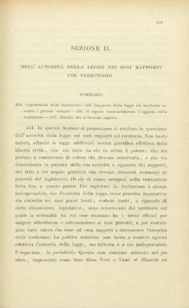 Sezione II. Dell'autorità delle legge nei suoi rapporti col territorio [Anfang]