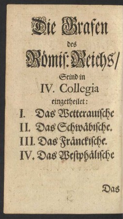 Die Grafen des Römis: Reichs