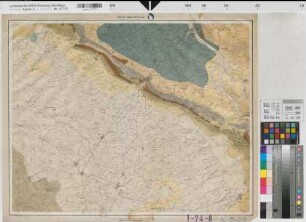 Rheinprovinz Westfalen (Provinz) geologische Karte der Rheinprovinz und der Provinz Westfalen auf Grundlage der v. Dechenschen Geologischen Karte und der Königlichen Generalstabs Karte 8. Sektion Bielefeld