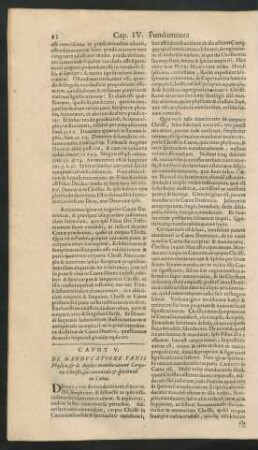 Caput V. De Manducatione Panis Physica, & de duplici manducatione ...
