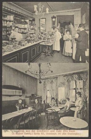 Ansichtskarte Konditorei und Café "Otto Haas", Oranienstraße 167