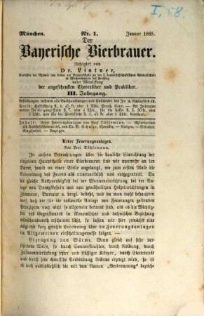 Der Bayerische Bierbrauer : Zeitschr. für d. gesamte Brauwesen. 3. 1868