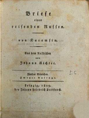 Briefe eines reisenden Russen, 5