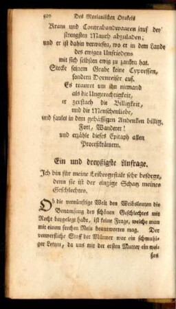 Ein und dreyßigste Anfrage - Vierzigste Anfrage