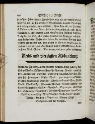Sechs und vierzigsten Abhandlung - Fünfzigste Abhandlung