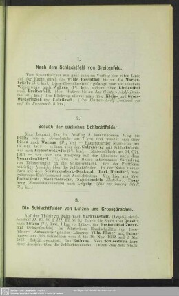 3. Die Schlachtfelder von Lützen und Grossgörschen