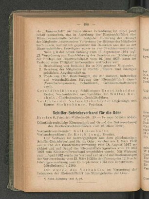 Schiffer-Betriebsverband für die Oder