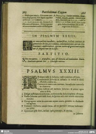 In Psalmum XXXIII. Psalmus XXXIII.
