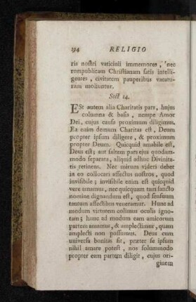 Sect. 14. [De Pietate erga Deum, erga Parentes , erga Uxorem & Liberos.]