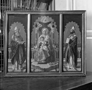Triptychon: Madonna mit Kind zwischen zwei Heiligen