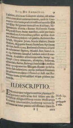 II. Descriptio.