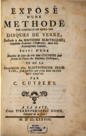 Exposé d'une methode par laquelle on rend des disques de Verre