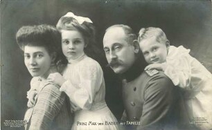 Bildnis: Prinz Max von Baden mit Familie
