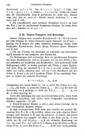 § 31. Innere Polygone und Querzüge.