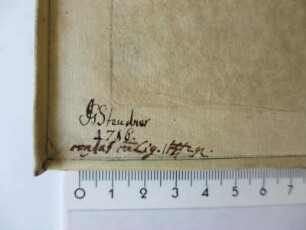 Steudner, Johann Gottfried / Autogramm