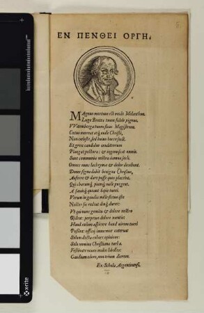 [Holzschnitt]: [Porträt: Philipp Melanchthon]