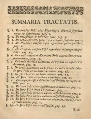 Summaria tractatus.