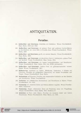Antiquitäten (Nr. 181-642)