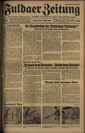 Ausgabe vom Freitag, den 14. April 1939.