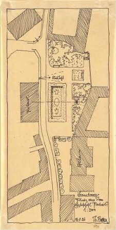 Fischer, Theodor; Bamberg; Haus Dr. Ament - Lageplan