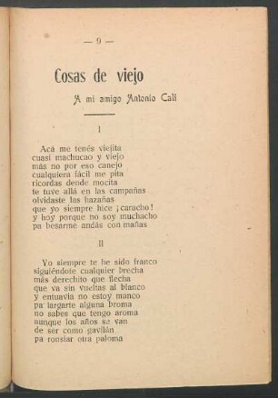 Cosas de viejo : A mi amigo Antonio Cali