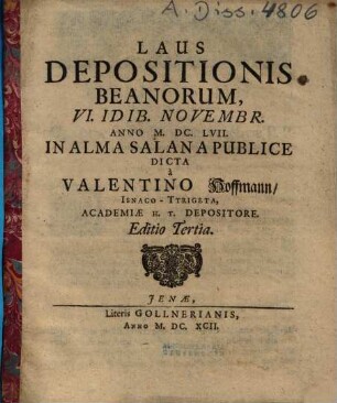 Laus Depositionis Beanorum