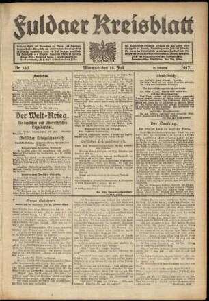 Ausgabe vom Mittwoch, den 18. Juli 1917.