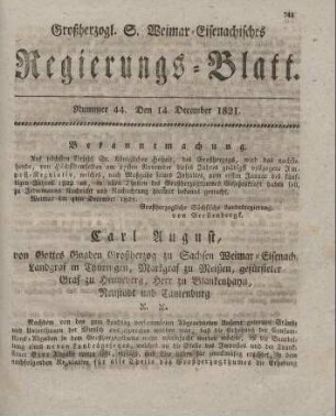Nr. 44 : 14. December 1821
