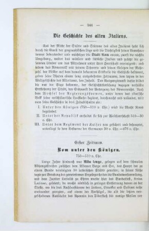 Erster Zeitraum. Rom unter den Königen. 753-510 v. Chr
