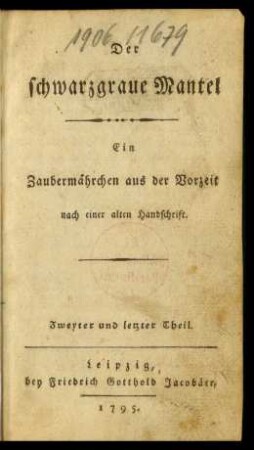 T. 2: Der schwarzgraue Mantel