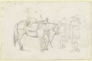 Pferd mit Pferdetreibern