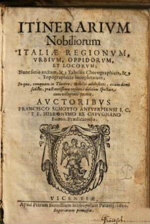 Itinerarivm Nobiliorum Italiae Regionvm, Vrbivm, Oppidorvm Et Locorvm, 1
