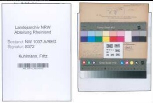 Entnazifizierung Fritz Kuhlmann , geb. 04.06.1894 ()