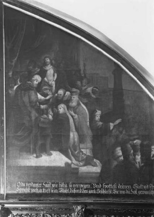 Zyklus historischer und legendärer Rechtsprechungsszenen — Verspottung Christi