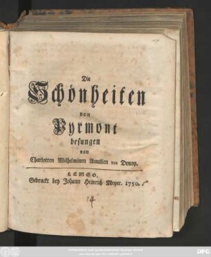 Die Schönheiten von Pyrmont