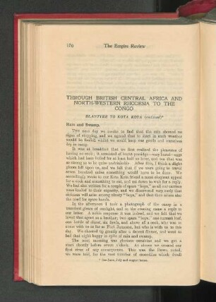 Through British Central Africa and North-Western Rhodesia to the Congo.