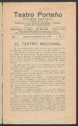 El teatro nacional