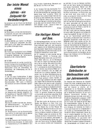 Der letzte Monat eines Jahres - ein Zeitpunkt für Veränderungen.