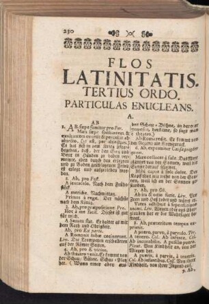 Tertius Ordo. Particulas Enucleans