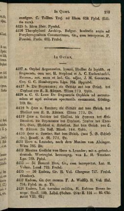 In Octav. (Nr. 4427 - 4675)